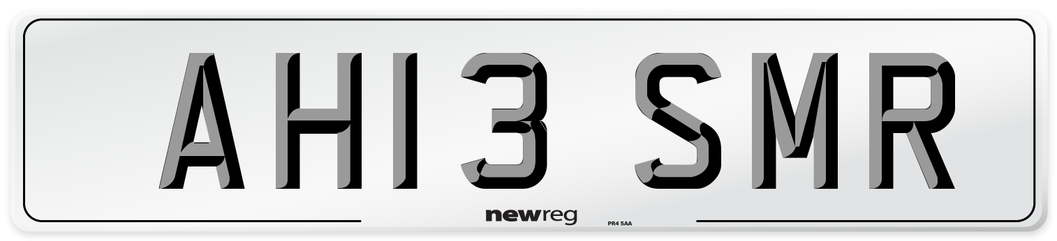 AH13 SMR Number Plate from New Reg